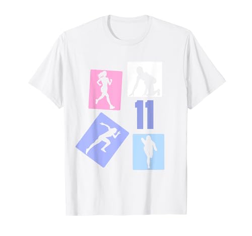 11. Geburtstag Joggen 11 Jahre Mädchen Retro Jogger Laufen T-Shirt von Retro Geburtstag Joggen Geschenk Mädchen Frauen