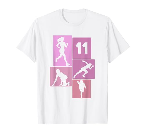 11. Geburtstag Joggen 11 Jahre Mädchen Retro Jogger Laufen T-Shirt von Retro Geburtstag Joggen Geschenk Mädchen Frauen