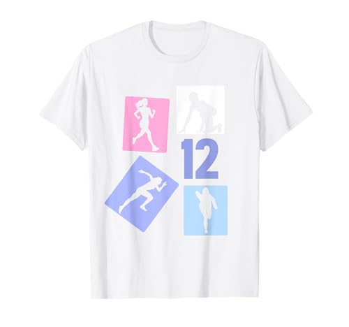 12. Geburtstag Joggen 12 Jahre Mädchen Retro Jogger Laufen T-Shirt von Retro Geburtstag Joggen Geschenk Mädchen Frauen