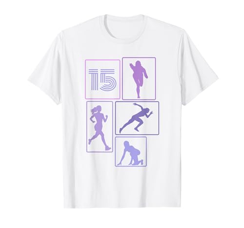 15. Geburtstag Joggen 15 Jahre Mädchen Retro Jogger Laufen T-Shirt von Retro Geburtstag Joggen Geschenk Mädchen Frauen