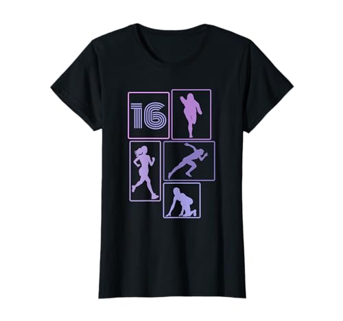 16. Geburtstag Joggen 16 Jahre Mädchen Retro Jogger Laufen T-Shirt von Retro Geburtstag Joggen Geschenk Mädchen Frauen