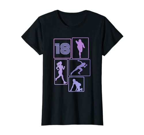 18. Geburtstag Joggen 18 Jahre Mädchen Retro Jogger Laufen T-Shirt von Retro Geburtstag Joggen Geschenk Mädchen Frauen