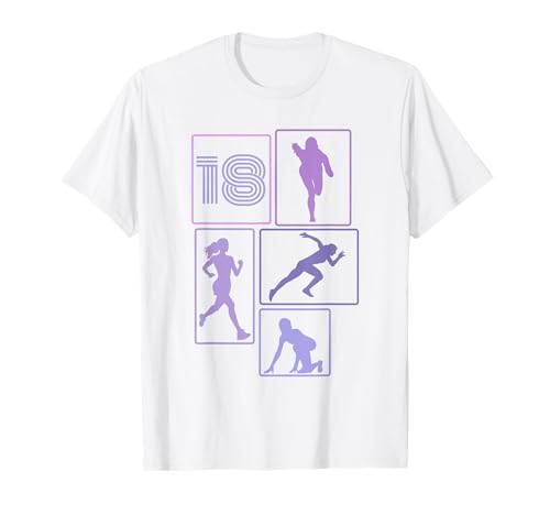 18. Geburtstag Joggen 18 Jahre Mädchen Retro Jogger Laufen T-Shirt von Retro Geburtstag Joggen Geschenk Mädchen Frauen