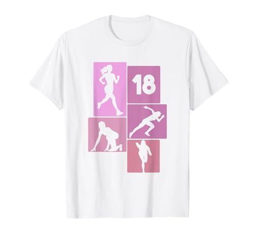 18. Geburtstag Joggen 18 Jahre Mädchen Retro Jogger Laufen T-Shirt von Retro Geburtstag Joggen Geschenk Mädchen Frauen