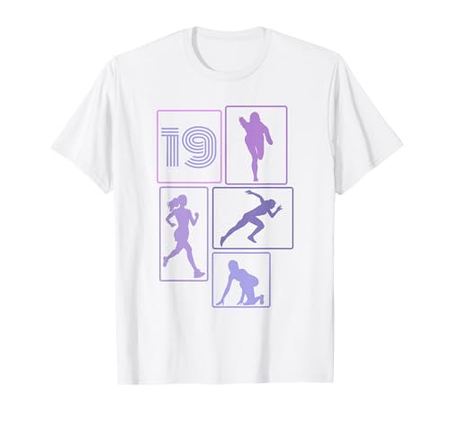 19. Geburtstag Joggen 19 Jahre Mädchen Retro Jogger Laufen T-Shirt von Retro Geburtstag Joggen Geschenk Mädchen Frauen