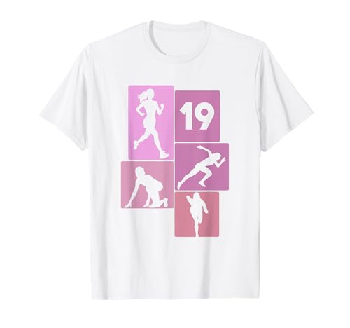 19. Geburtstag Joggen 19 Jahre Mädchen Retro Jogger Laufen T-Shirt von Retro Geburtstag Joggen Geschenk Mädchen Frauen