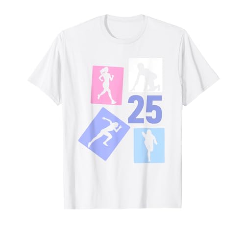 25. Geburtstag Joggen 25 Jahre Mädchen Retro Jogger Laufen T-Shirt von Retro Geburtstag Joggen Geschenk Mädchen Frauen