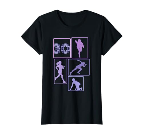 30. Geburtstag Joggen 30 Jahre Mädchen Retro Jogger Laufen T-Shirt von Retro Geburtstag Joggen Geschenk Mädchen Frauen