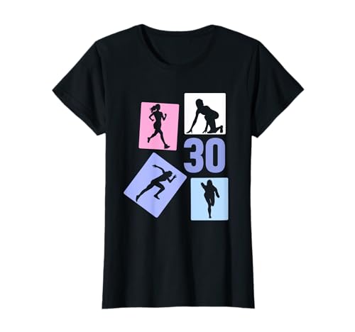 30. Geburtstag Joggen 30 Jahre Mädchen Retro Jogger Laufen T-Shirt von Retro Geburtstag Joggen Geschenk Mädchen Frauen