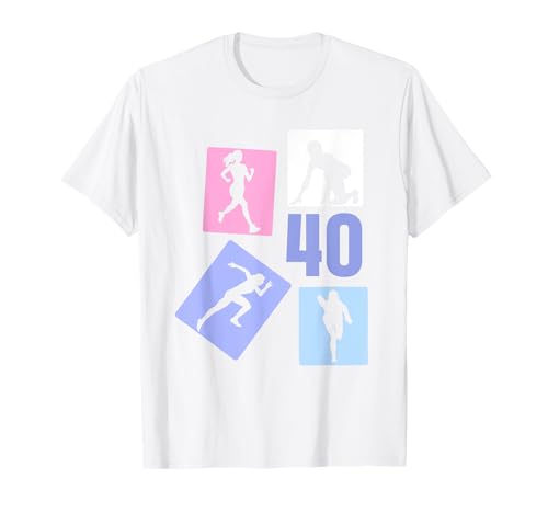 40. Geburtstag Joggen 40 Jahre Mädchen Retro Jogger Laufen T-Shirt von Retro Geburtstag Joggen Geschenk Mädchen Frauen