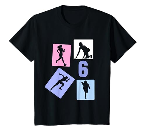 6. Geburtstag Joggen 6 Jahre Mädchen Retro Jogger Laufen T-Shirt von Retro Geburtstag Joggen Geschenk Mädchen Frauen