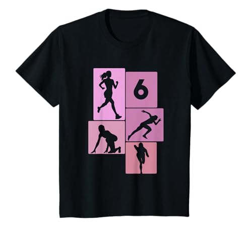 6. Geburtstag Joggen 6 Jahre Mädchen Retro Jogger Laufen T-Shirt von Retro Geburtstag Joggen Geschenk Mädchen Frauen