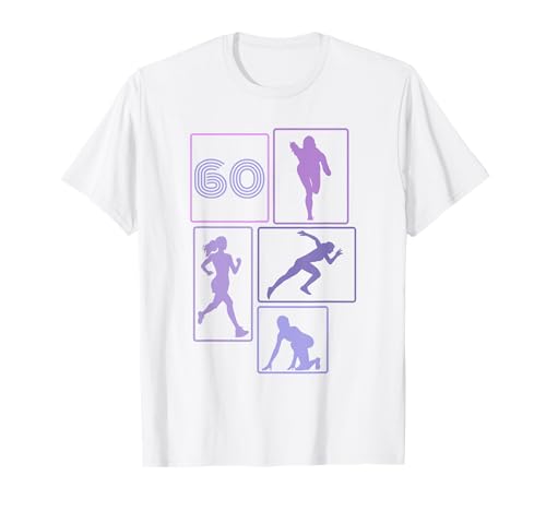 60. Geburtstag Joggen 60 Jahre Mädchen Retro Jogger Laufen T-Shirt von Retro Geburtstag Joggen Geschenk Mädchen Frauen