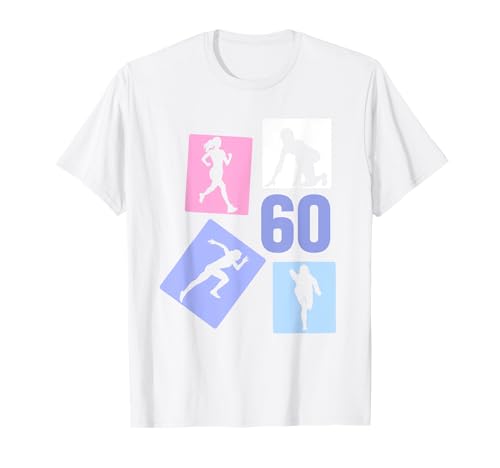 60. Geburtstag Joggen 60 Jahre Mädchen Retro Jogger Laufen T-Shirt von Retro Geburtstag Joggen Geschenk Mädchen Frauen