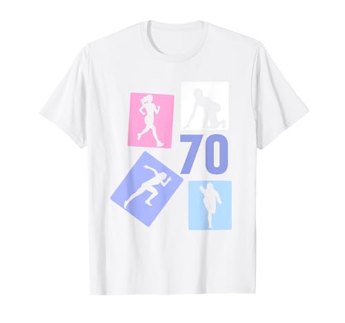 70. Geburtstag Joggen 70 Jahre Mädchen Retro Jogger Laufen T-Shirt von Retro Geburtstag Joggen Geschenk Mädchen Frauen