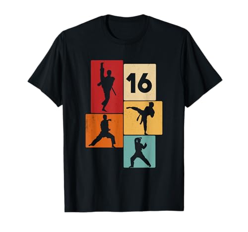 16. Geburtstag Karate 16 Jahre Jungs Karate Kämpfer T-Shirt 16. Geburtstag Karate 16 Jahre Jungs Karate Kämpfer T-Shirt von Retro Geburtstag Karate Jungs Männer Geschenk