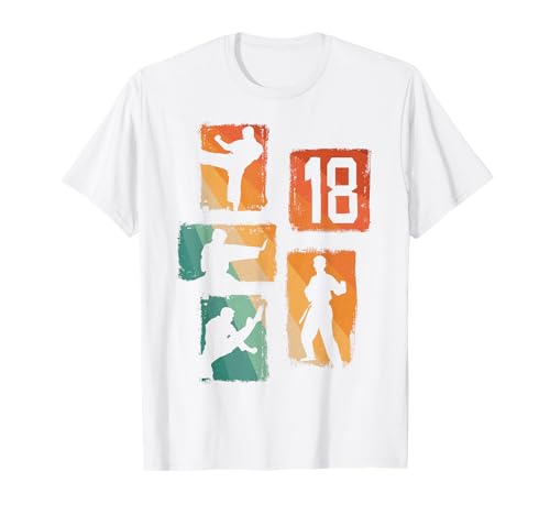 18. Geburtstag Karate 18 Jahre Männer Karate Kämpfer T-Shirt 18. Geburtstag Karate 18 Jahre Männer Karate Kämpfer T-Shirt von Retro Geburtstag Karate Jungs Männer Geschenk