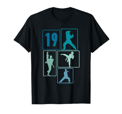 19. Geburtstag Karate 19 Jahre Männer Karate Kämpfer T-Shirt von Retro Geburtstag Karate Jungs Männer Geschenk