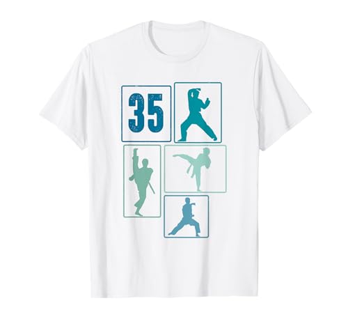 35. Geburtstag Karate 35 Jahre Männer Karate Kämpfer T-Shirt von Retro Geburtstag Karate Jungs Männer Geschenk