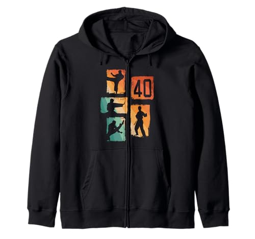 40. Geburtstag Karate 40 Jahre Männer Karate Kämpfer Kapuzenjacke 40. Geburtstag Karate 40 Jahre Männer Karate Kämpfer Kapuzenjacke von Retro Geburtstag Karate Jungs Männer Geschenk