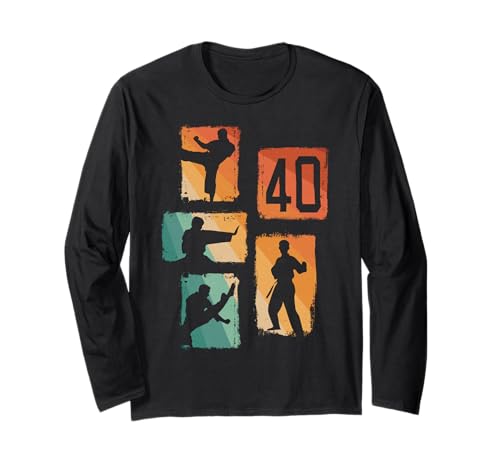 40. Geburtstag Karate 40 Jahre Männer Karate Kämpfer Langarmshirt 40. Geburtstag Karate 40 Jahre Männer Karate Kämpfer Langarmshirt von Retro Geburtstag Karate Jungs Männer Geschenk