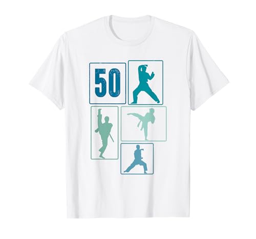 50. Geburtstag Karate 50 Jahre Männer Karate Kämpfer T-Shirt von Retro Geburtstag Karate Jungs Männer Geschenk
