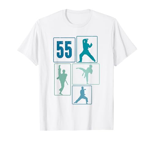 55. Geburtstag Karate 55 Jahre Männer Karate Kämpfer T-Shirt von Retro Geburtstag Karate Jungs Männer Geschenk