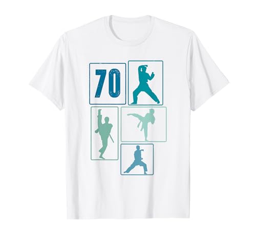 70. Geburtstag Karate 70 Jahre Männer Karate Kämpfer T-Shirt von Retro Geburtstag Karate Jungs Männer Geschenk