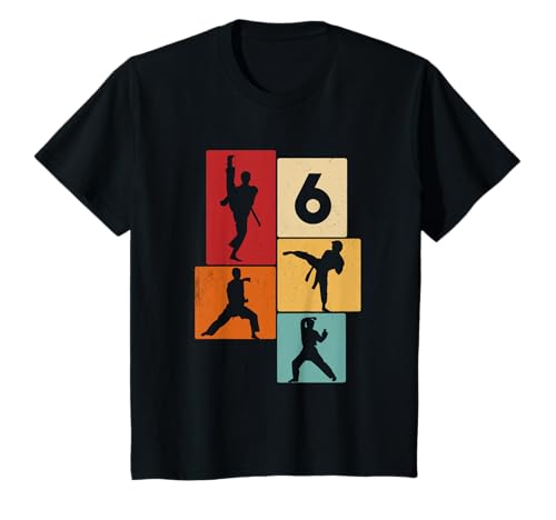 Kinder 6. Geburtstag Karate 6 Jahre Jungs Karate Kämpfer T-Shirt Kinder 6. Geburtstag Karate 6 Jahre Jungs Karate Kämpfer T-Shirt von Retro Geburtstag Karate Jungs Männer Geschenk