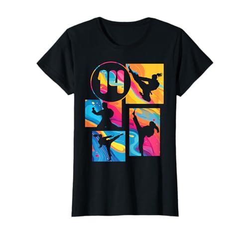 14. Geburtstag Karate 14 Jahre Mädchen Kämpferin T-Shirt 14. Geburtstag Karate 14 Jahre Mädchen Kämpferin T-Shirt von Retro Geburtstag Karate Mädchen Frauen Geschenk