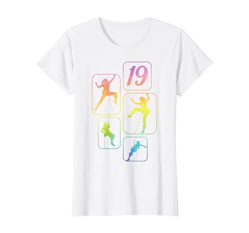 19. Geburtstag Klettern 19 Jahre Retro Kletterin Frauen T-Shirt 19. Geburtstag Klettern 19 Jahre Retro Kletterin Frauen T-Shirt von Retro Geburtstag Klettern Mädchen Frauen Geschenk