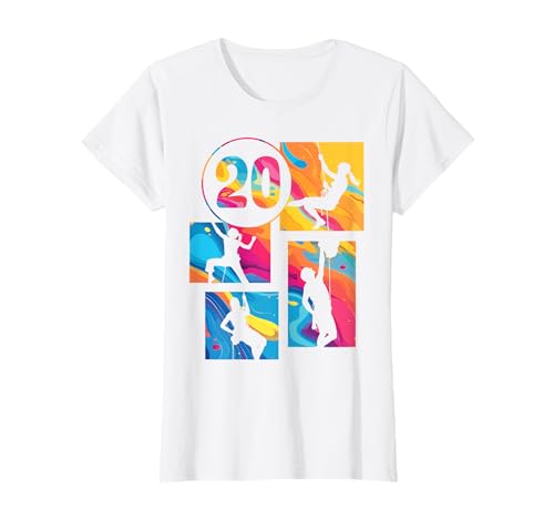 20. Geburtstag Klettern 20 Jahre Retro Kletterin Frauen T-Shirt 20. Geburtstag Klettern 20 Jahre Retro Kletterin Frauen T-Shirt von Retro Geburtstag Klettern Mädchen Frauen Geschenk