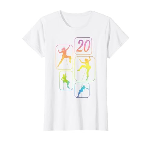 20. Geburtstag Klettern 20 Jahre Retro Kletterin Frauen T-Shirt 20. Geburtstag Klettern 20 Jahre Retro Kletterin Frauen T-Shirt von Retro Geburtstag Klettern Mädchen Frauen Geschenk