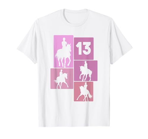 13. Geburtstag Reiten 13 Jahre Mädchen Retro Pferde Reiterin T-Shirt von Retro Geburtstag Reiten Mädchen Frauen Geschenk