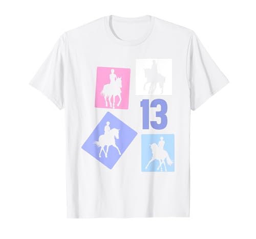 13. Geburtstag Reiten 13 Jahre Mädchen Retro Pferde Reiterin T-Shirt von Retro Geburtstag Reiten Mädchen Frauen Geschenk