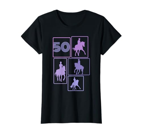 50. Geburtstag Reiten 50 Jahre Frauen Retro Pferde Reiterin T-Shirt 50. Geburtstag Reiten 50 Jahre Frauen Retro Pferde Reiterin T-Shirt von Retro Geburtstag Reiten Mädchen Frauen Geschenk