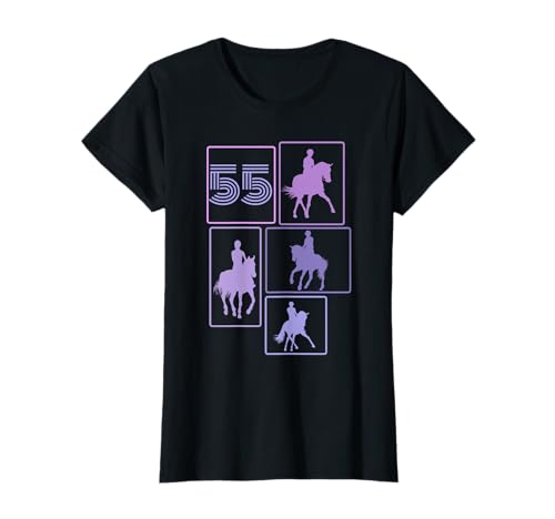 55. Geburtstag Reiten 55 Jahre Frauen Retro Pferde Reiterin T-Shirt 55. Geburtstag Reiten 55 Jahre Frauen Retro Pferde Reiterin T-Shirt von Retro Geburtstag Reiten Mädchen Frauen Geschenk