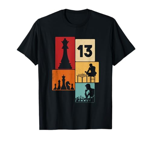 13. Geburtstag Schach 13 Jahre Jungs Retro Schach Spieler T-Shirt 13. Geburtstag Schach 13 Jahre Jungs Retro Schach Spieler T-Shirt von Retro Geburtstag Schach Jungs Männer Geschenk