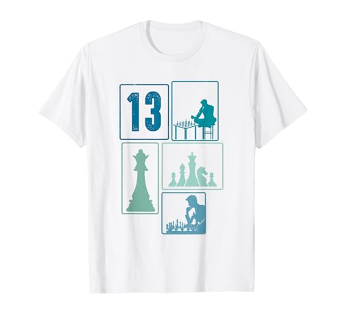 13. Geburtstag Schach 13 Jahre Jungs Retro Schach Spieler T-Shirt von Retro Geburtstag Schach Jungs Männer Geschenk