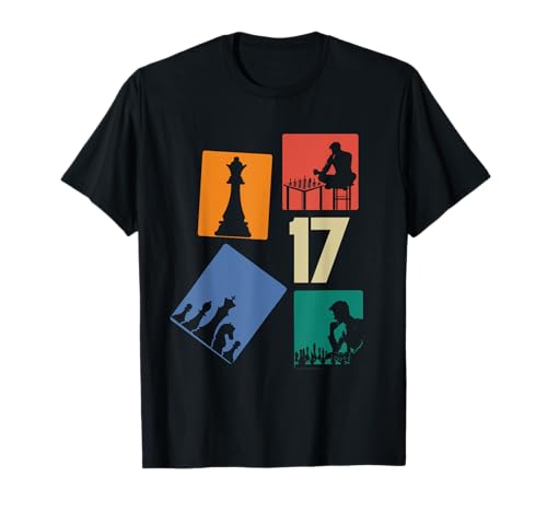 17. Geburtstag Schach 17 Jahre Jungs Retro Schach Spieler T-Shirt 17. Geburtstag Schach 17 Jahre Jungs Retro Schach Spieler T-Shirt von Retro Geburtstag Schach Jungs Männer Geschenk