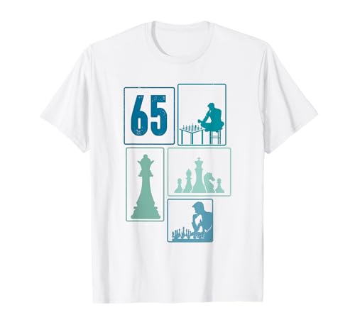 65. Geburtstag Schach 65 Jahre Männer Retro Schach Spieler T-Shirt von Retro Geburtstag Schach Jungs Männer Geschenk