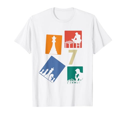 7. Geburtstag Schach 7 Jahre Jungs Retro Schach Spieler T-Shirt 7. Geburtstag Schach 7 Jahre Jungs Retro Schach Spieler T-Shirt von Retro Geburtstag Schach Jungs Männer Geschenk
