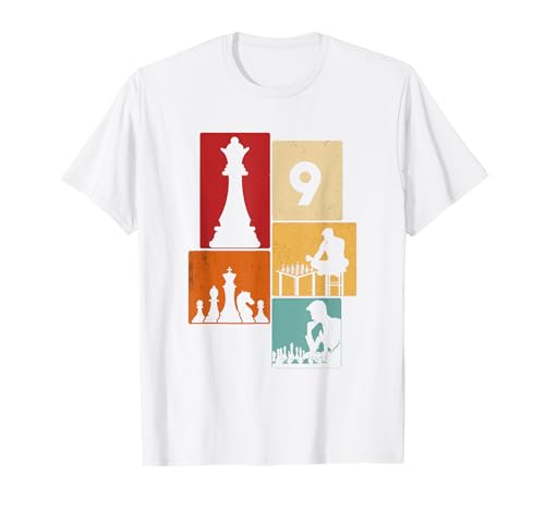 9. Geburtstag Schach 9 Jahre Jungs Retro Schach Spieler T-Shirt 9. Geburtstag Schach 9 Jahre Jungs Retro Schach Spieler T-Shirt von Retro Geburtstag Schach Jungs Männer Geschenk
