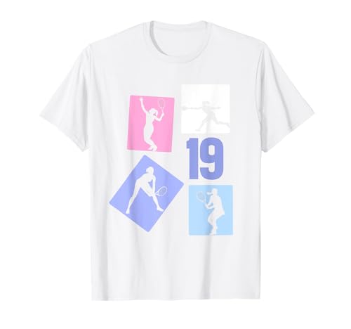 19. Geburtstag Tennis 19 Jahre Frauen Retro Spielerin T-Shirt 19. Geburtstag Tennis 19 Jahre Frauen Retro Spielerin T-Shirt von Retro Geburtstag Tennis Mäddchen Frauen Geschenk