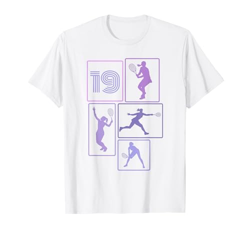 19. Geburtstag Tennis 19 Jahre Frauen Retro Spielerin T-Shirt 19. Geburtstag Tennis 19 Jahre Frauen Retro Spielerin T-Shirt von Retro Geburtstag Tennis Mäddchen Frauen Geschenk