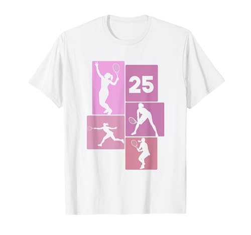 25. Geburtstag Tennis 25 Jahre Frauen Retro Spielerin T-Shirt 25. Geburtstag Tennis 25 Jahre Frauen Retro Spielerin T-Shirt von Retro Geburtstag Tennis Mäddchen Frauen Geschenk