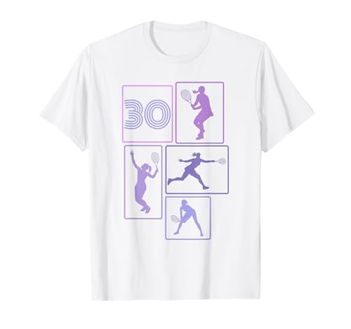 30. Geburtstag Tennis 30 Jahre Frauen Retro Spielerin T-Shirt 30. Geburtstag Tennis 30 Jahre Frauen Retro Spielerin T-Shirt von Retro Geburtstag Tennis Mäddchen Frauen Geschenk