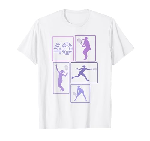 40. Geburtstag Tennis 40 Jahre Frauen Retro Spielerin T-Shirt 40. Geburtstag Tennis 40 Jahre Frauen Retro Spielerin T-Shirt von Retro Geburtstag Tennis Mäddchen Frauen Geschenk