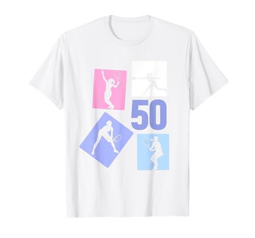 50. Geburtstag Tennis 50 Jahre Frauen Retro Spielerin T-Shirt 50. Geburtstag Tennis 50 Jahre Frauen Retro Spielerin T-Shirt von Retro Geburtstag Tennis Mäddchen Frauen Geschenk