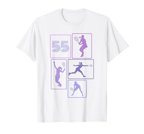 55. Geburtstag Tennis 55 Jahre Frauen Retro Spielerin T-Shirt 55. Geburtstag Tennis 55 Jahre Frauen Retro Spielerin T-Shirt von Retro Geburtstag Tennis Mäddchen Frauen Geschenk